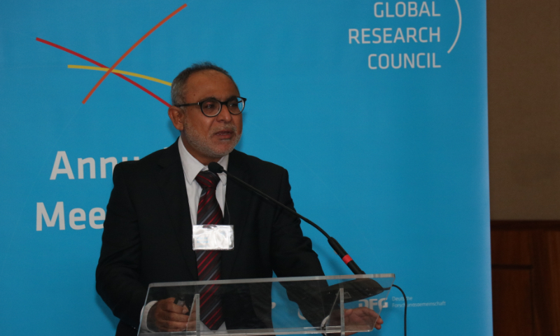 Hilal Ali Al-Hinai, Secretary General of The Research Council (TRC) of Oman, “Impact panels and the inclusion of non-scientific stakeholders.” Global Research Council Regional Meeting, São Paulo, Brazil. May 2, 2019 (credit: Felipe Maeda / Agência FAPESP)